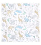 Aden and Anais cotton muslin swaddle blanket Natural History, imported from the UK