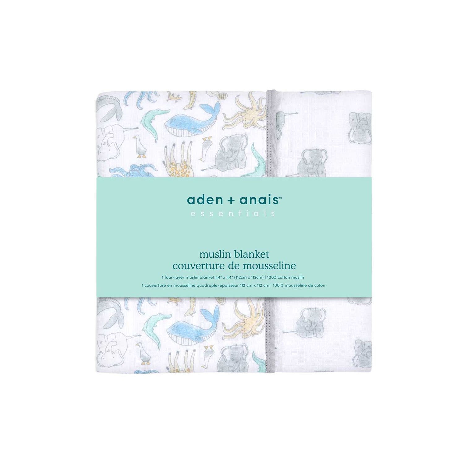 aden + anais cotton muslin baby blanket - British product