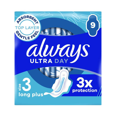 Boots Always Ultra Sanitary Towels Long Plus (Size 3) with Wings 9 Pads- Buy online at McGrocer