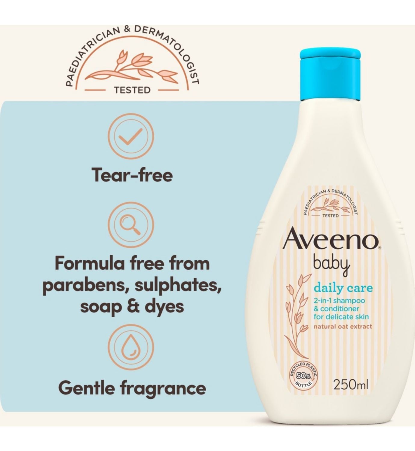 Aveeno Baby Shampoo 2-in-1 250ml - British product