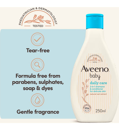 Aveeno Baby Daglig pleie 2-i-1 Sjampo & Balsam 250ml