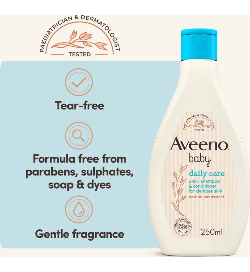 Aveeno Baby Shampoo 2-in-1 250ml - British product