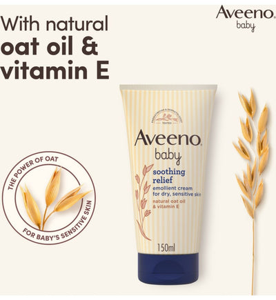 Boots Aveeno Baby Soothing Relief Emollient Cream Unscented 150ml - Online kaufen bei McGrocer