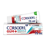 Corsodyl Gum+ Breath & Sensitivity Toothpaste Whitening 75ml
