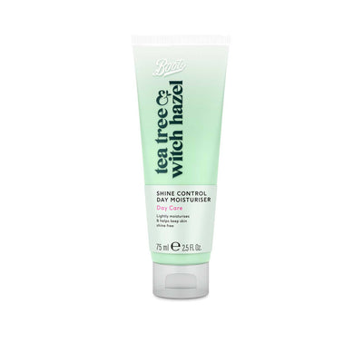Crème hydratante de jour anti-brillance à l'arbre à thé et à l'hamamélis Boots 75 ml