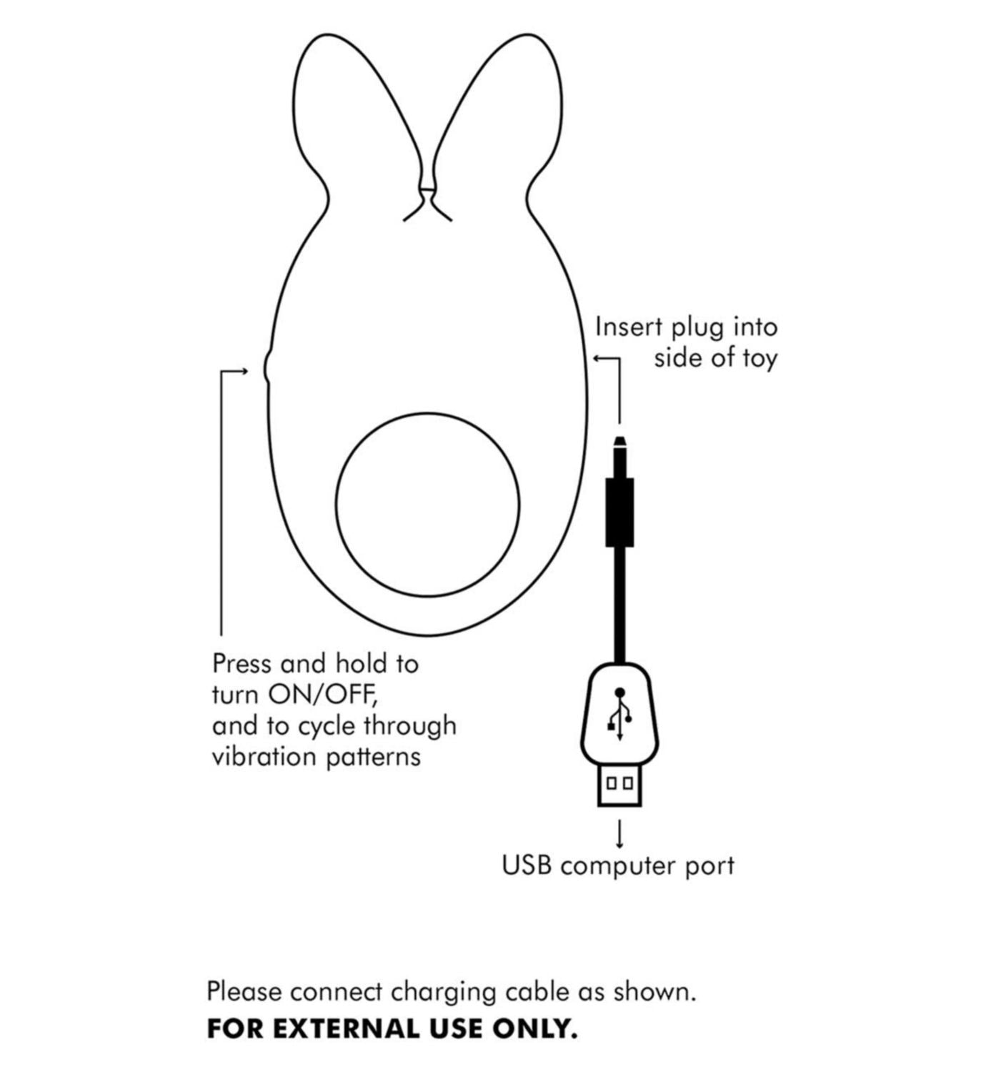 Ann Summers Rampant Rabbit rechargeable vibrating cock ring - British product