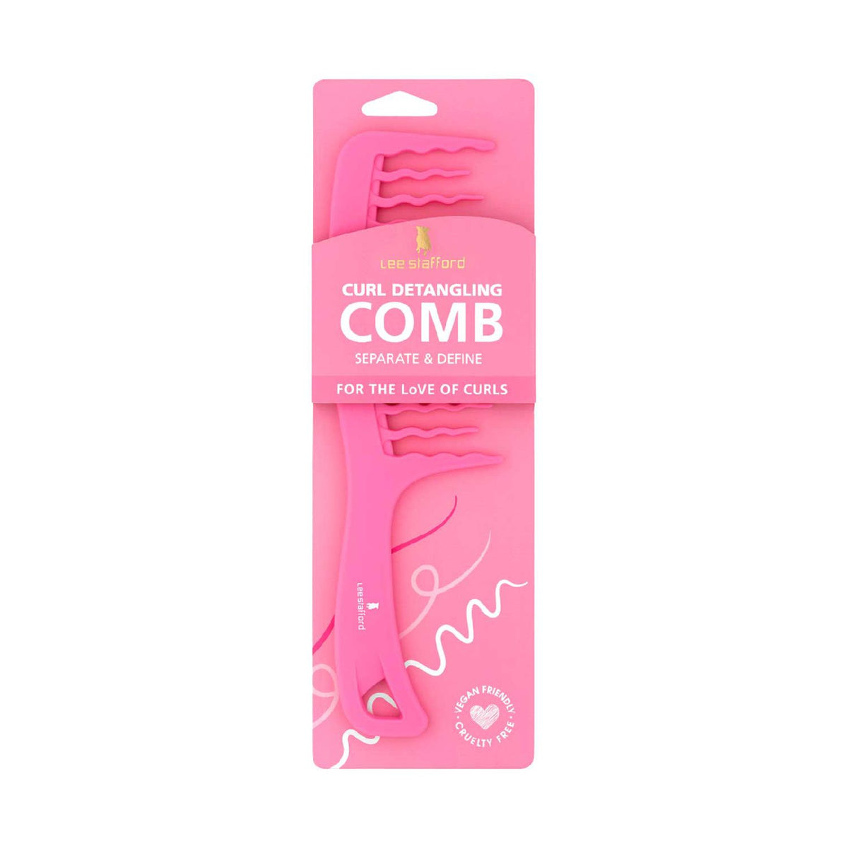 Lee Stafford curls detangling comb for hair, UK version