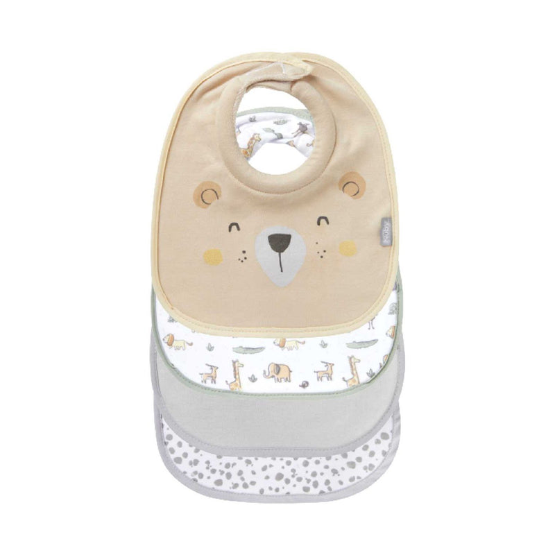 Nuby 4 pack organic cotton bibs, UK version