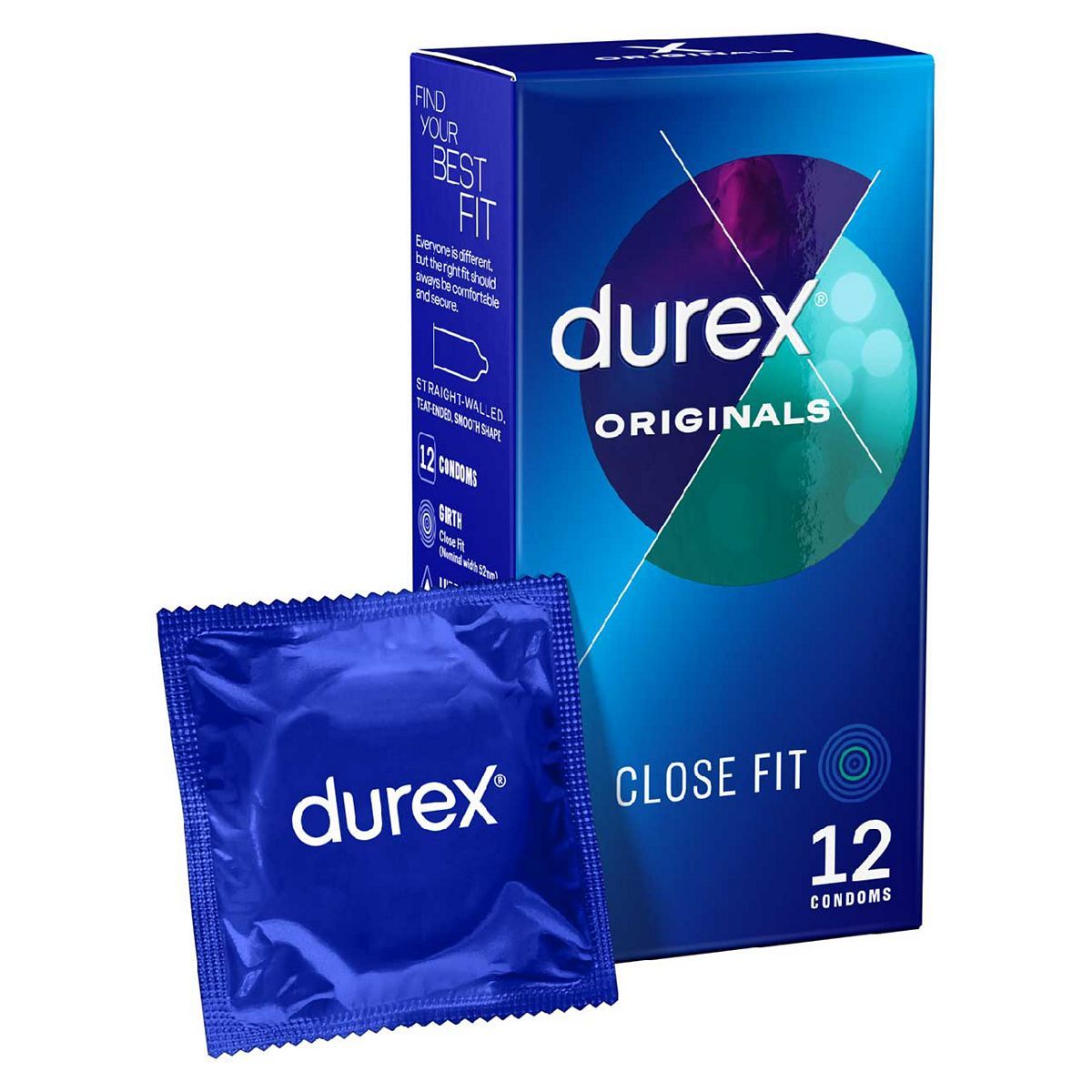 Durex Originals Condoms With Silicone Lube - Close Fit - 12 pack GOODS Boots   