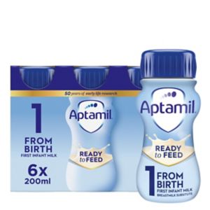Aptamil First Infant Liquid Formula 6x200ml - British product