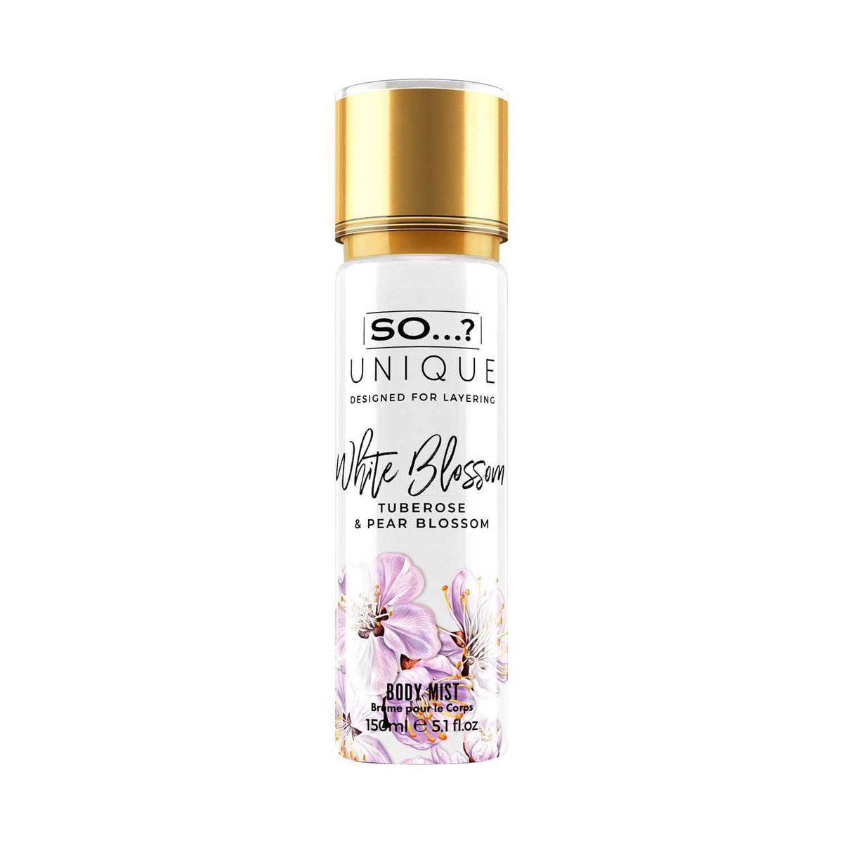 So...? Unique White Blossom Body Mist 150ml, imported from the UK