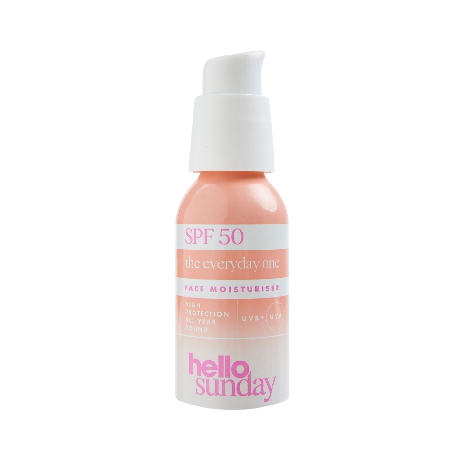 Hello Sunday face moisturiser sunscreen SPF50 50ml, UK version
