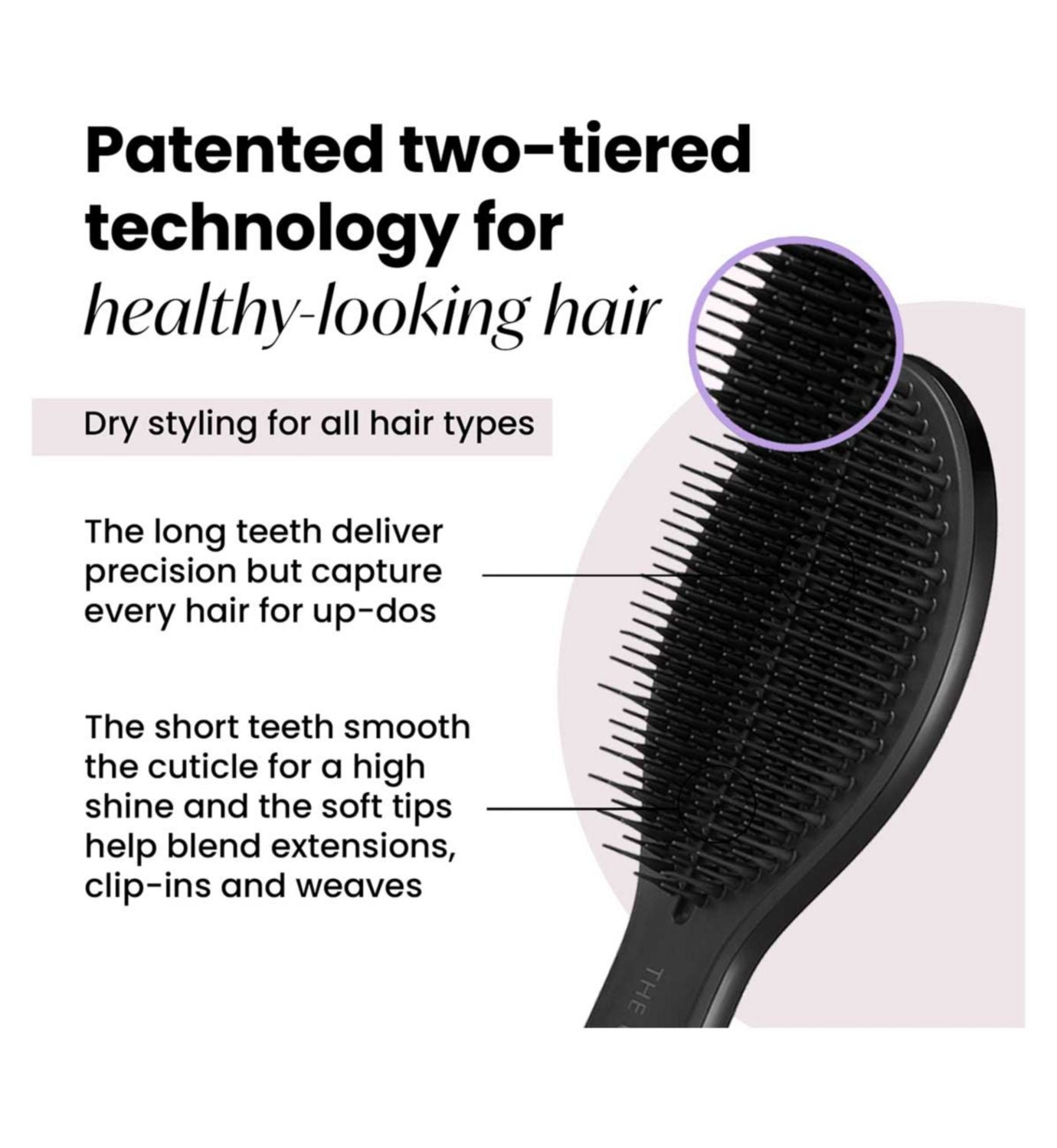 Tangle Teezer Ultimate Styler hairbrush jet black (British brand)