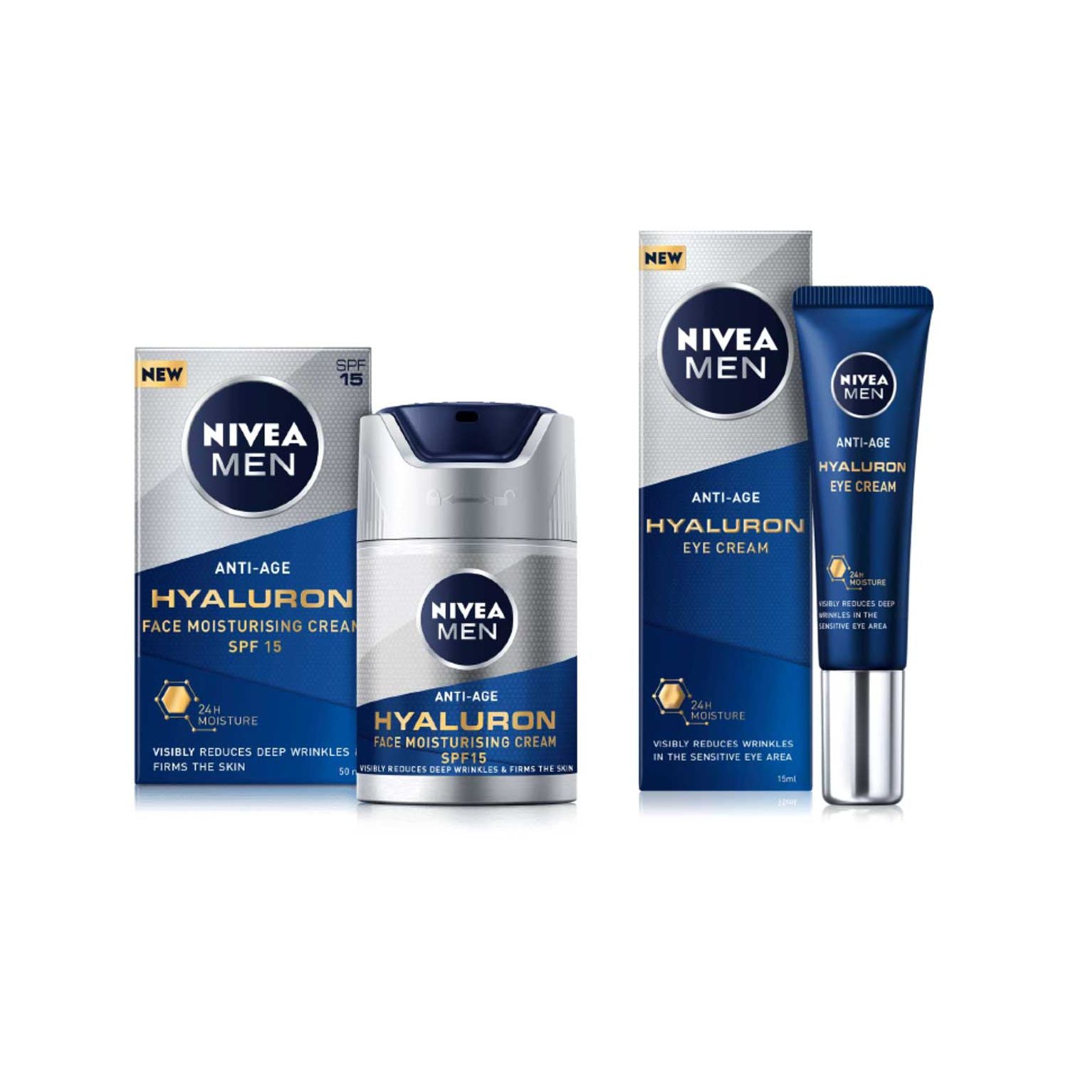 NIVEA MEN Hyaluron Anti-Age Bundle Set, imported from the UK