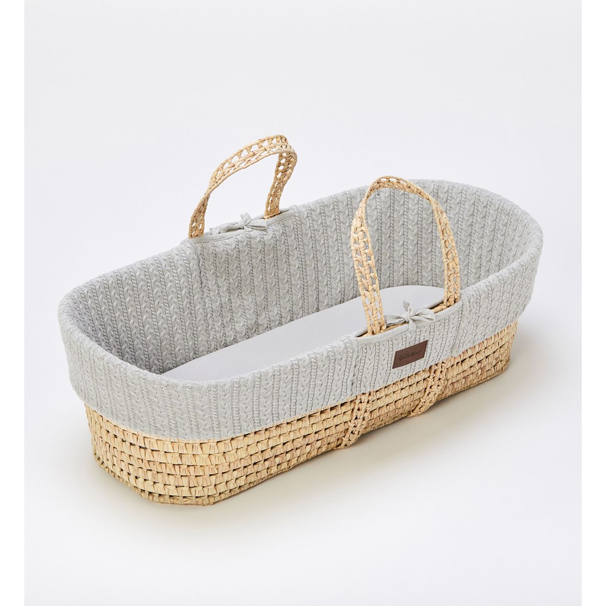 The Little Green Sheep Organic Knitted Moses Basket & Mattress - Dove GOODS Boots   