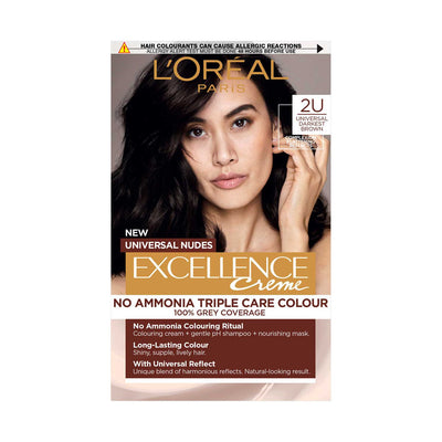 Boots L'Oreal Paris Excellence Nudes 2U Darkest Brown Permanent Hair Colour- Buy online at McGrocer