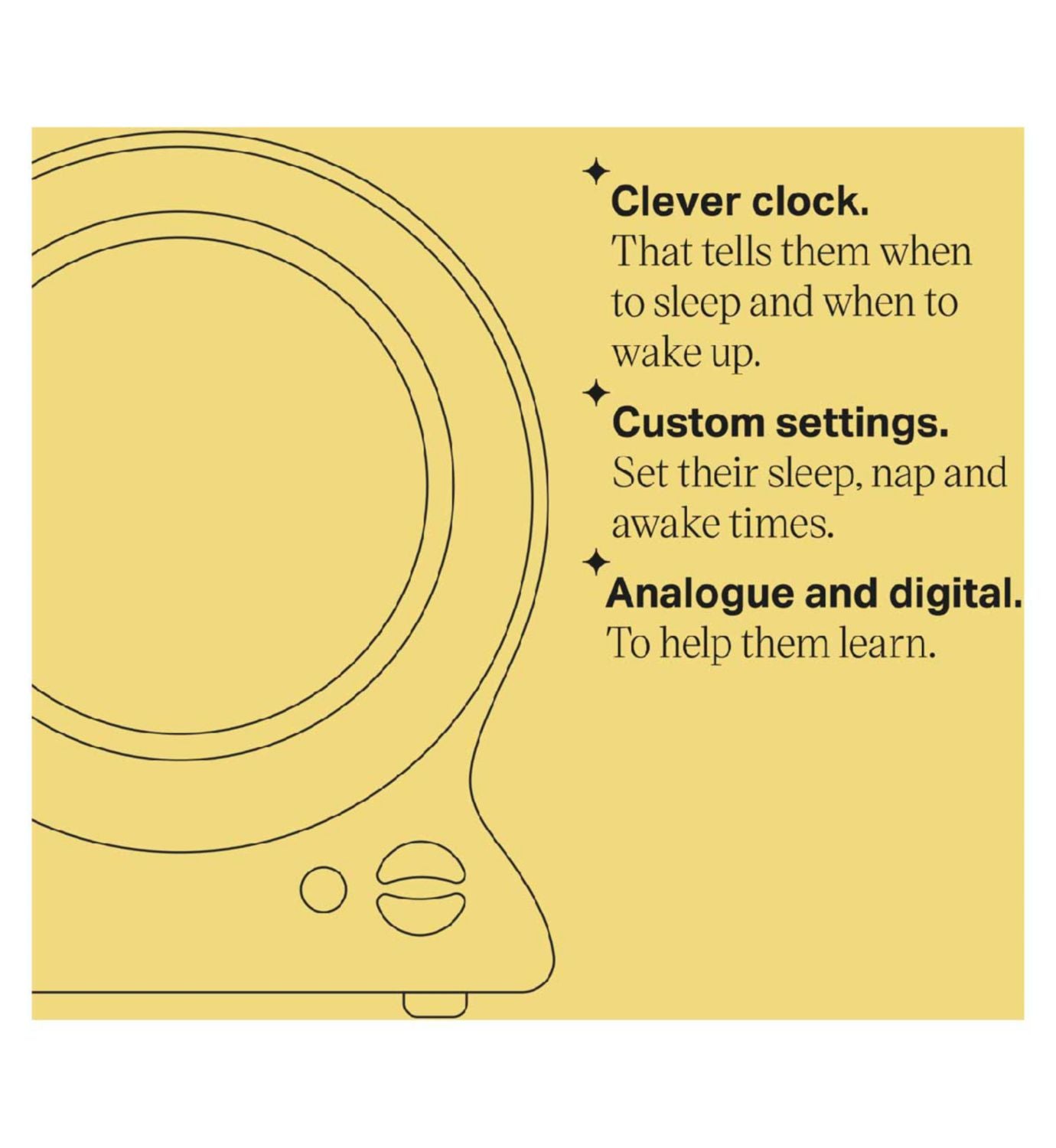 Tommee Tippee Groclock sleep trainer clock (British brand)