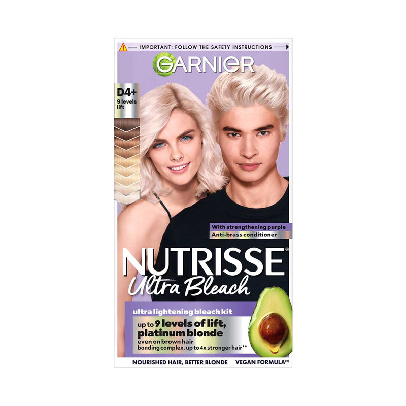 Garnier Nutrisse D4+ platinum bleach hair dye, imported from the UK