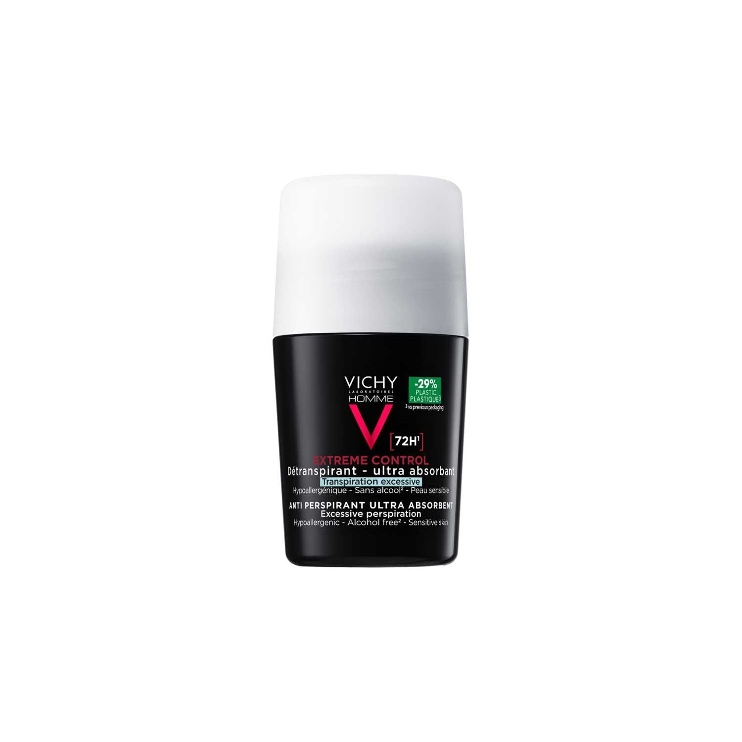 Vichy Homme Extreme anti-perspirant roll-on 72HR 50ml, UK version