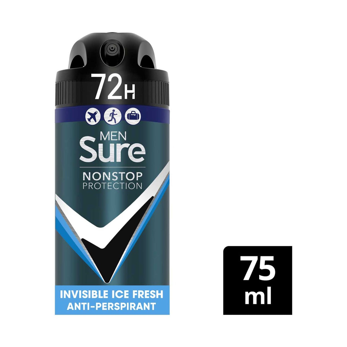Sure Invisible Ice Fresh antiperspirant aerosol 75ml, imported from the UK