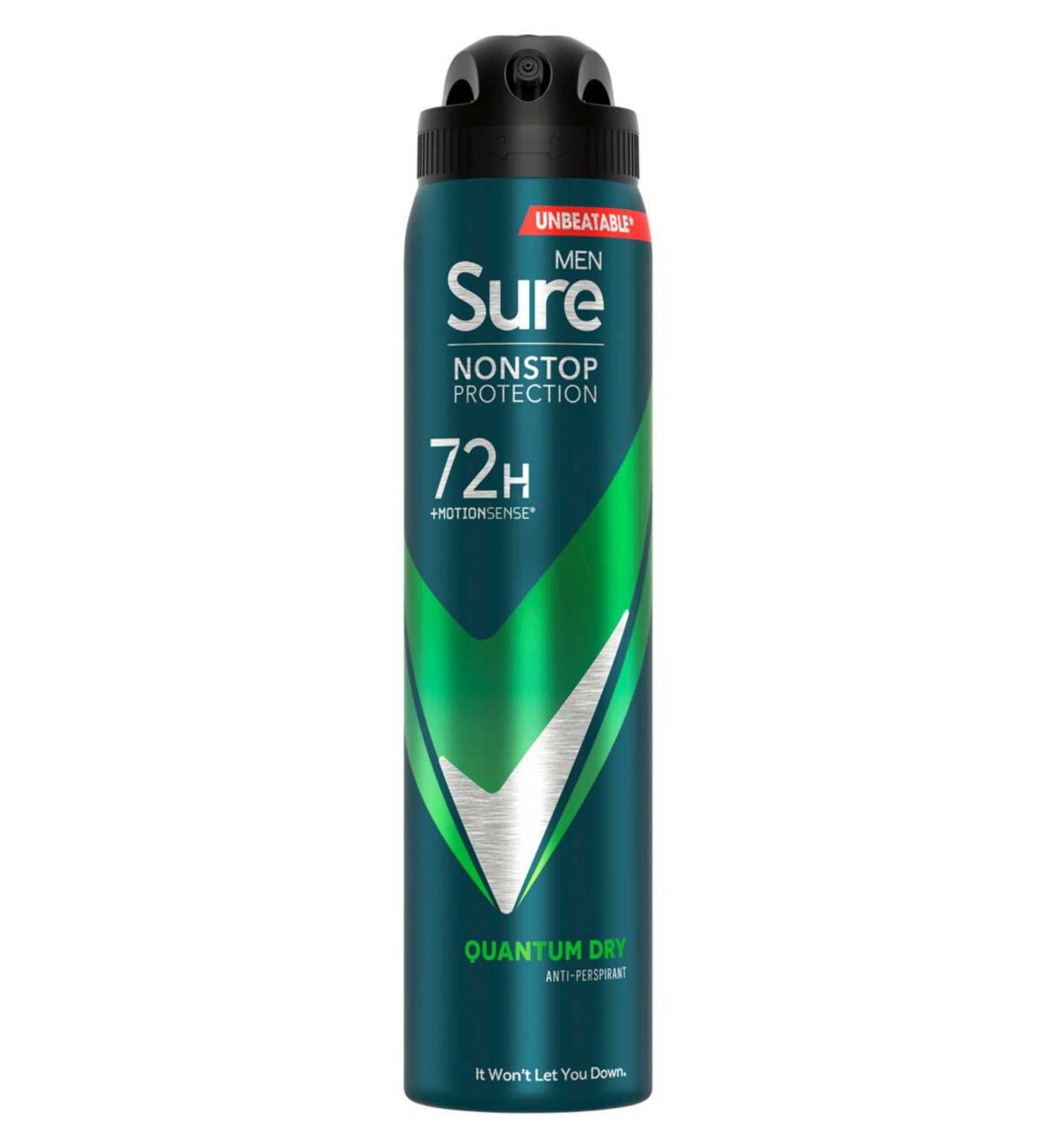 Sure Men Nonstop Protection Quantum Dry antiperspirant aerosol 250ml (British brand)