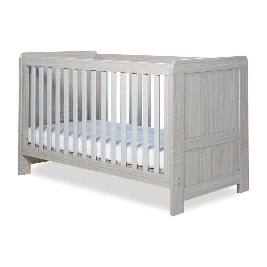 Ickle Bubba Pembrey Cot Bed and Sprung Mattress - Ash Grey