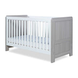 Ickle Bubba Pembrey Cot Bed and Sprung Mattress - Ash Grey and White GOODS Boots   