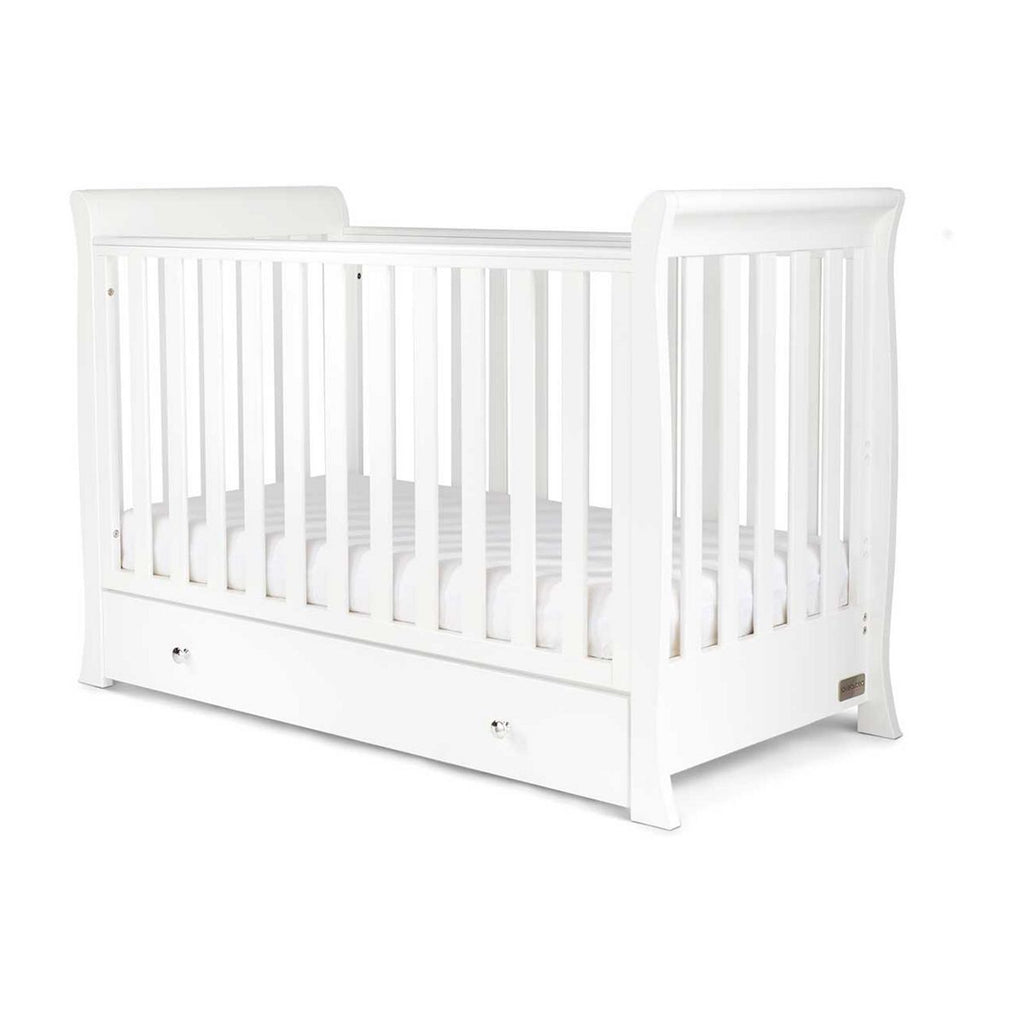 Ickle Bubba Snowdon 4 in 1 Mini Cot Bed and Sprung Mattress - White