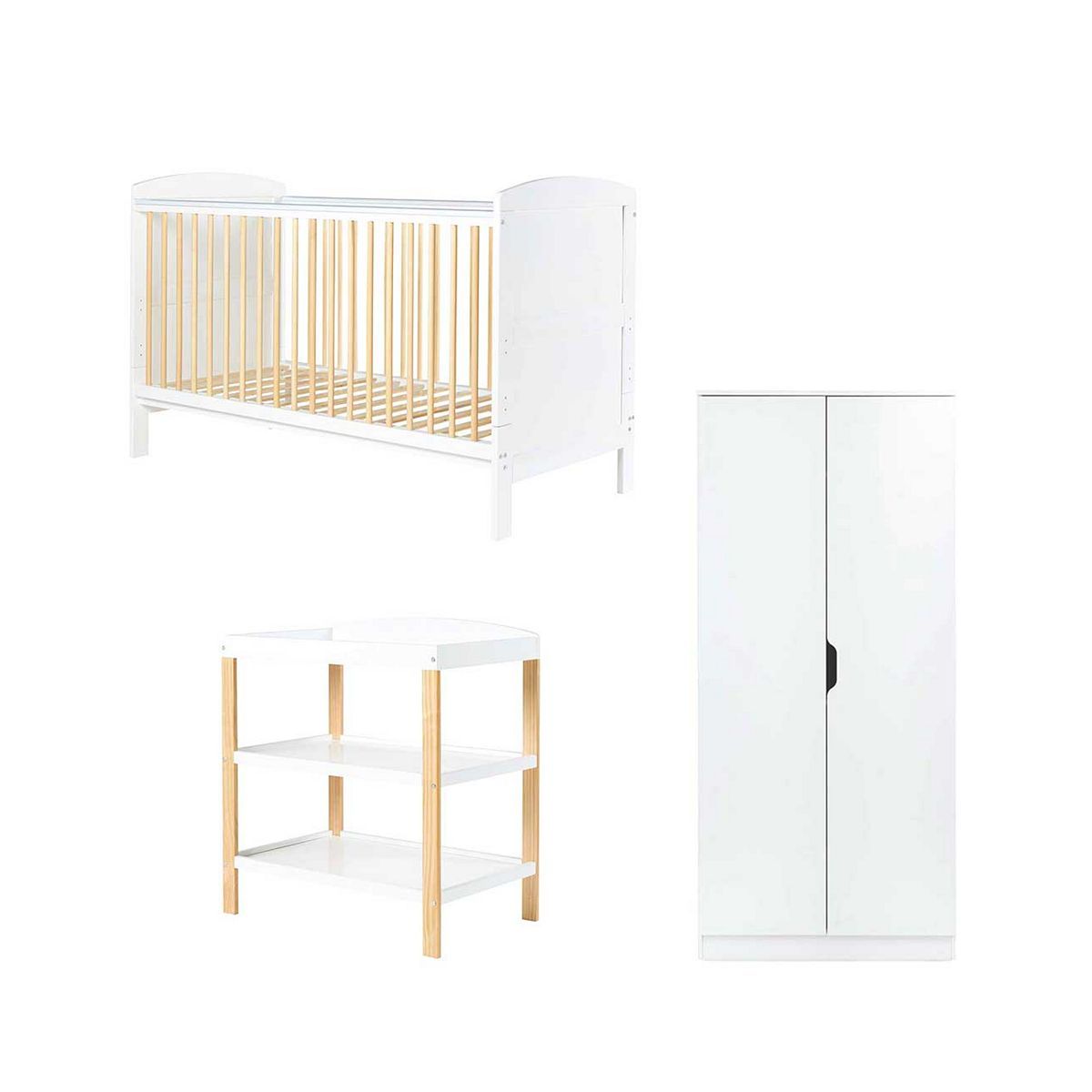 Ickle Bubba Coleby Classic 3 Piece Furniture Set and Under Drawer - Scandi White GOODS Boots   