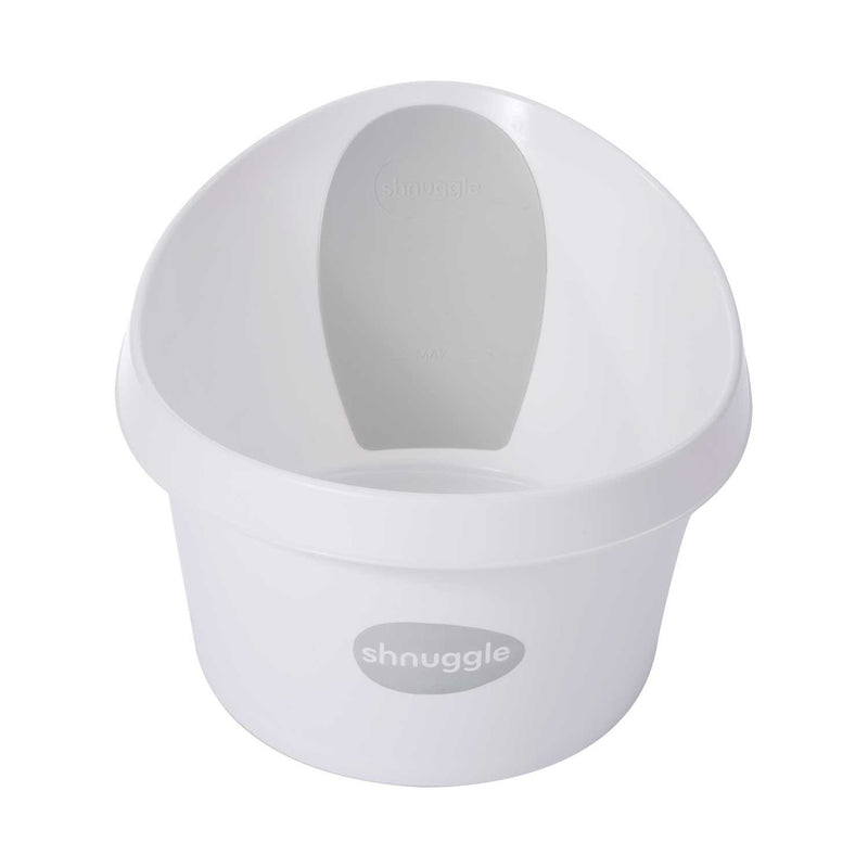 Shnuggle toddler bath with light grey backrest (British brand)