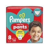 Pampers Baby-Dry Nappy Pants Size 8 22 count 19kg+, imported from the UK