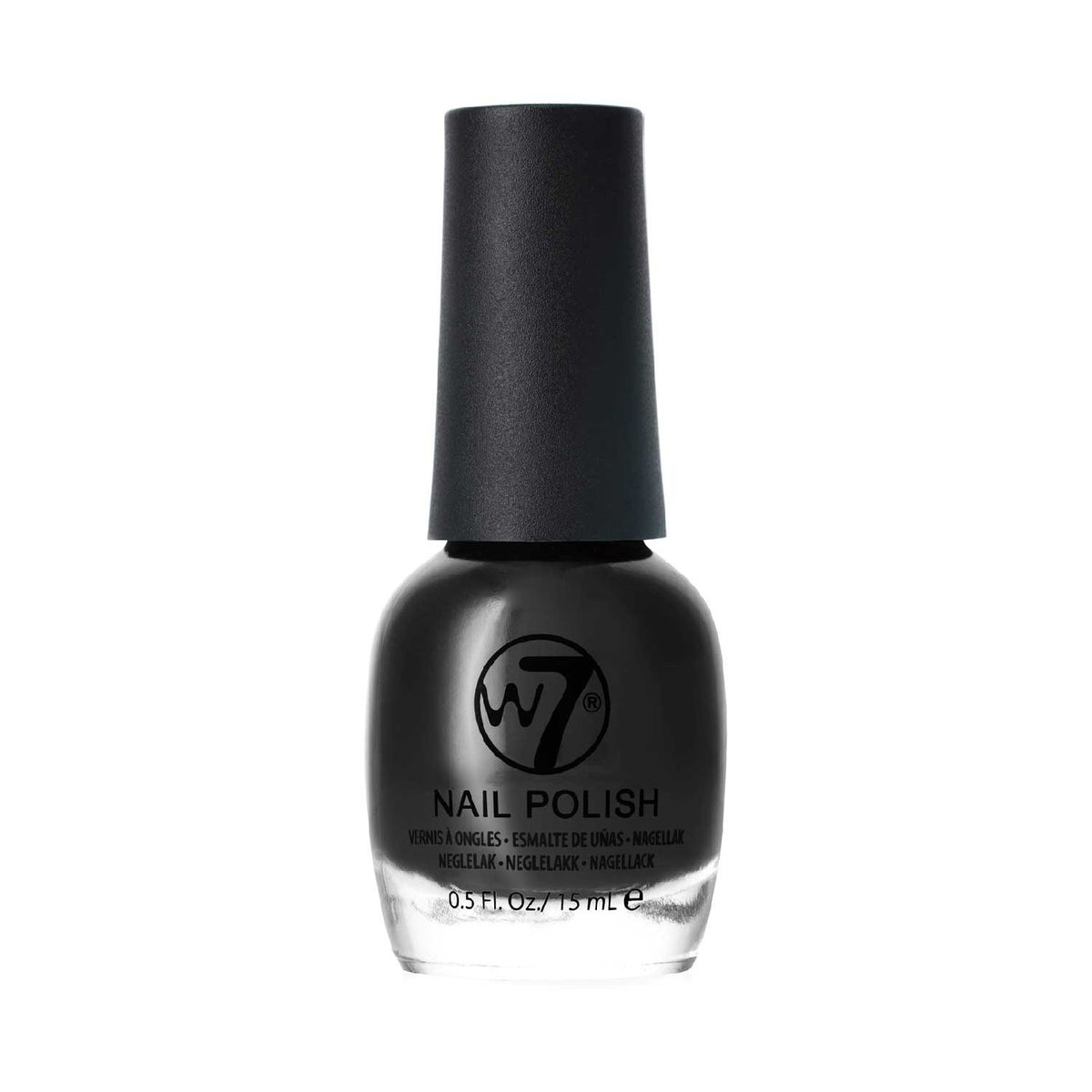W7 black nail polish 15ml cosmetics, imported from the UK