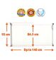 Barrière de sécurité rétractable DreamBaby Blanc Sécurité bébé Adapté aux ouvertures de 140 cm