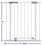 DreamBaby Ava Slimline Gate White 61-68cm - British product