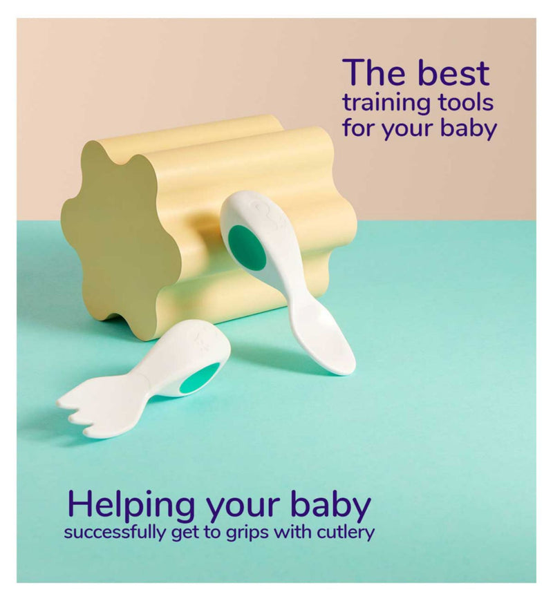 Doddl Baby-Löffel- und Gabel-Besteckset mit Softgriffen – Britisches Produkt