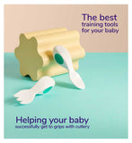 Doddl Baby-Löffel- und Gabel-Besteckset mit Softgriffen – Britisches Produkt
