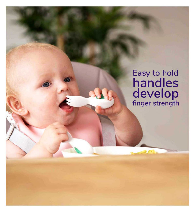 Doddl Baby-Löffel- und Gabel-Besteckset mit Softgriffen – Britisches Produkt