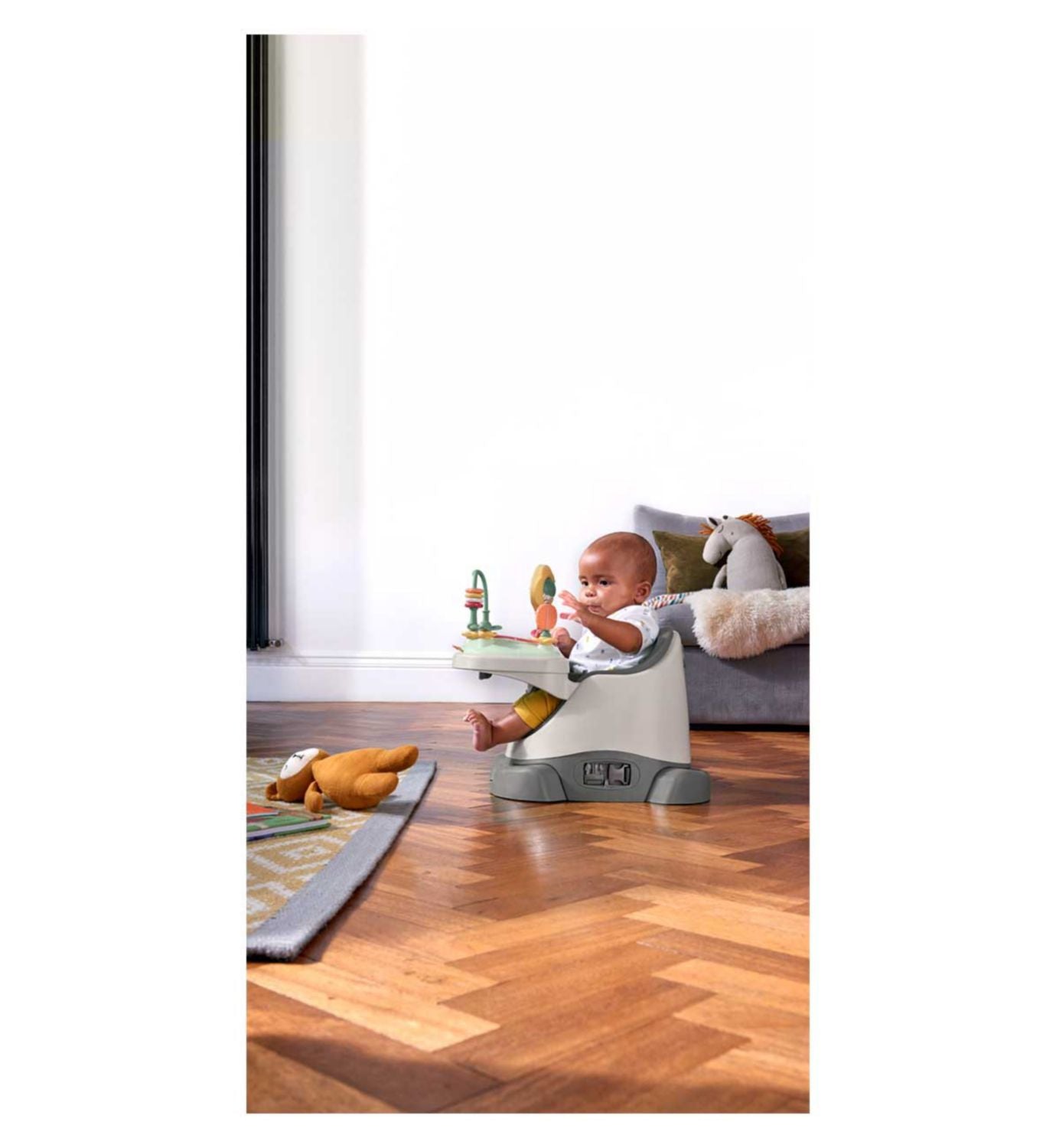 Mamas & Papas Baby Bug activity tray Pebble Grey, UK version