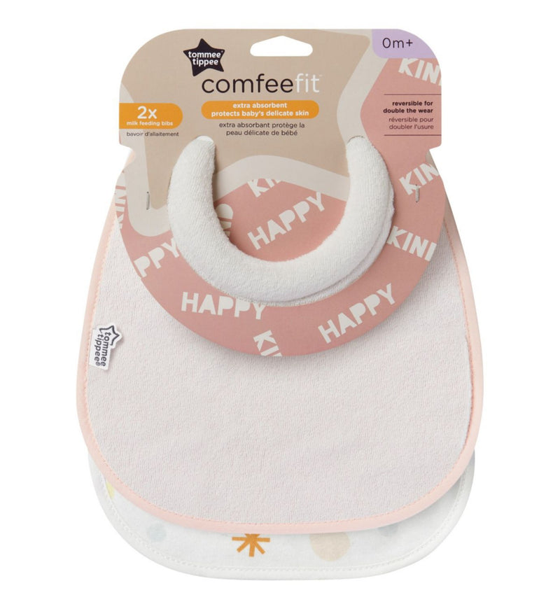 Tommee Tippee milk feeding bibs pack of 2 (British brand)