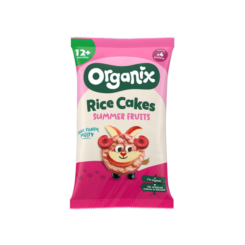 Organix summer fruits rice cakes 40g, UK version