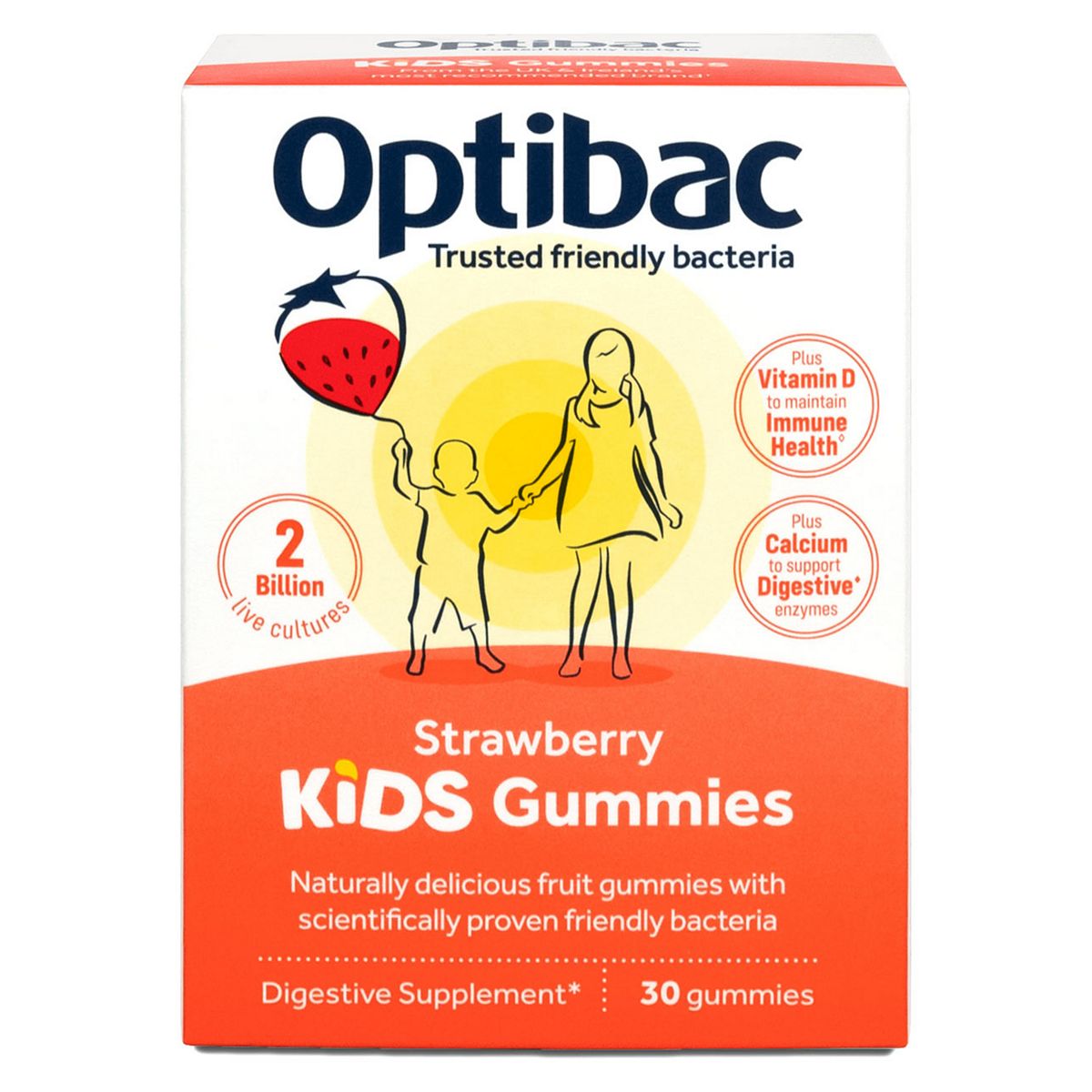 Optibac Strawberry Flavour Kids Gummies 30 Gummies GOODS Boots   