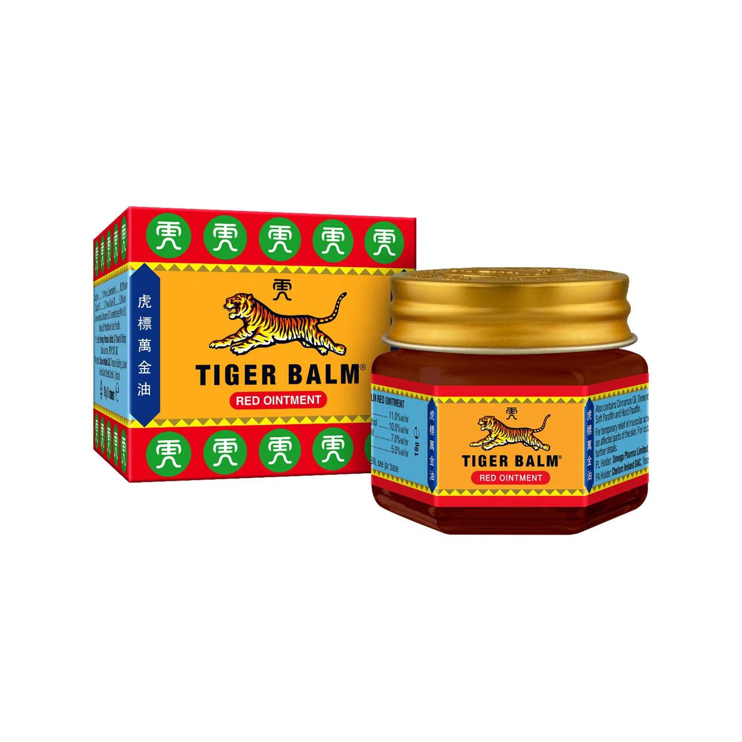 Tiger Balm Red Ointment 19g, imported from the UK
