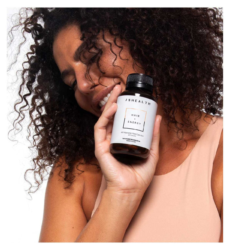 JSHealth Hair + Energy supplement 60 capsules - British product