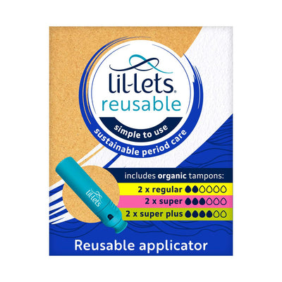 Boots Lil-Lets Reusable Tampon Applicator with 6 Organic Tampons- Buy online at McGrocer