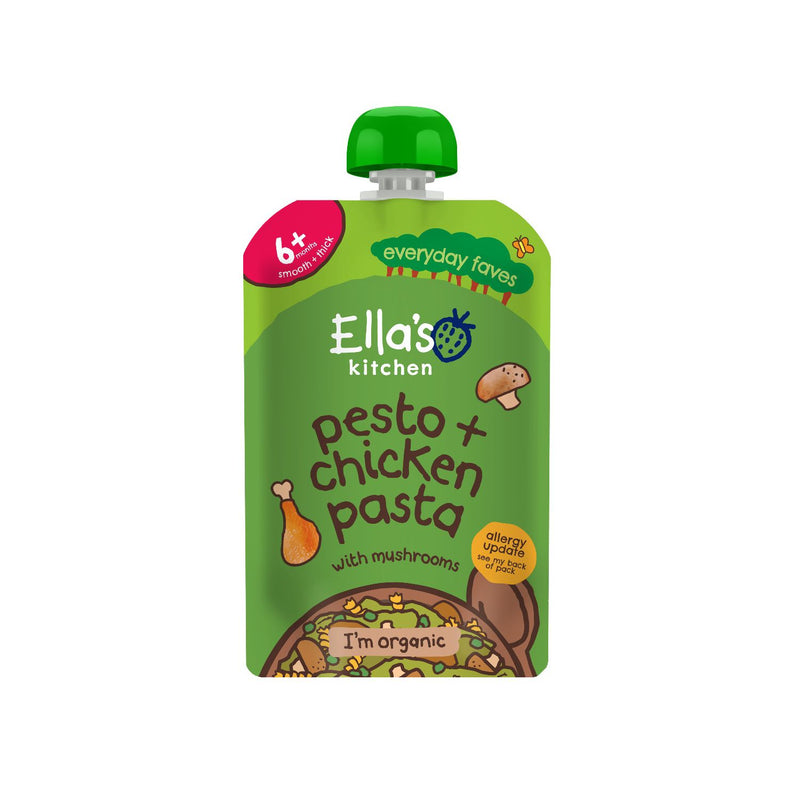 Ella's Kitchen organic chicken pesto pasta pouch 100g - British product
