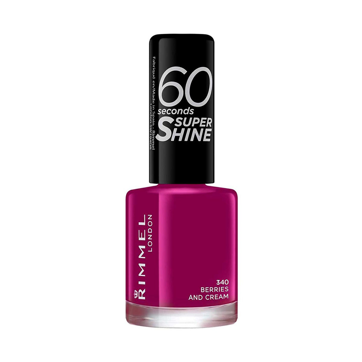 Rimmel 60 Seconds Super Shine Nail Polish in Berries and Cream, UK version