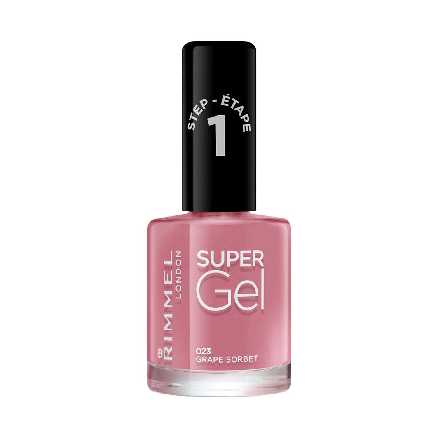 Rimmel Super Gel nail polish Grape Sorbet, imported from the UK