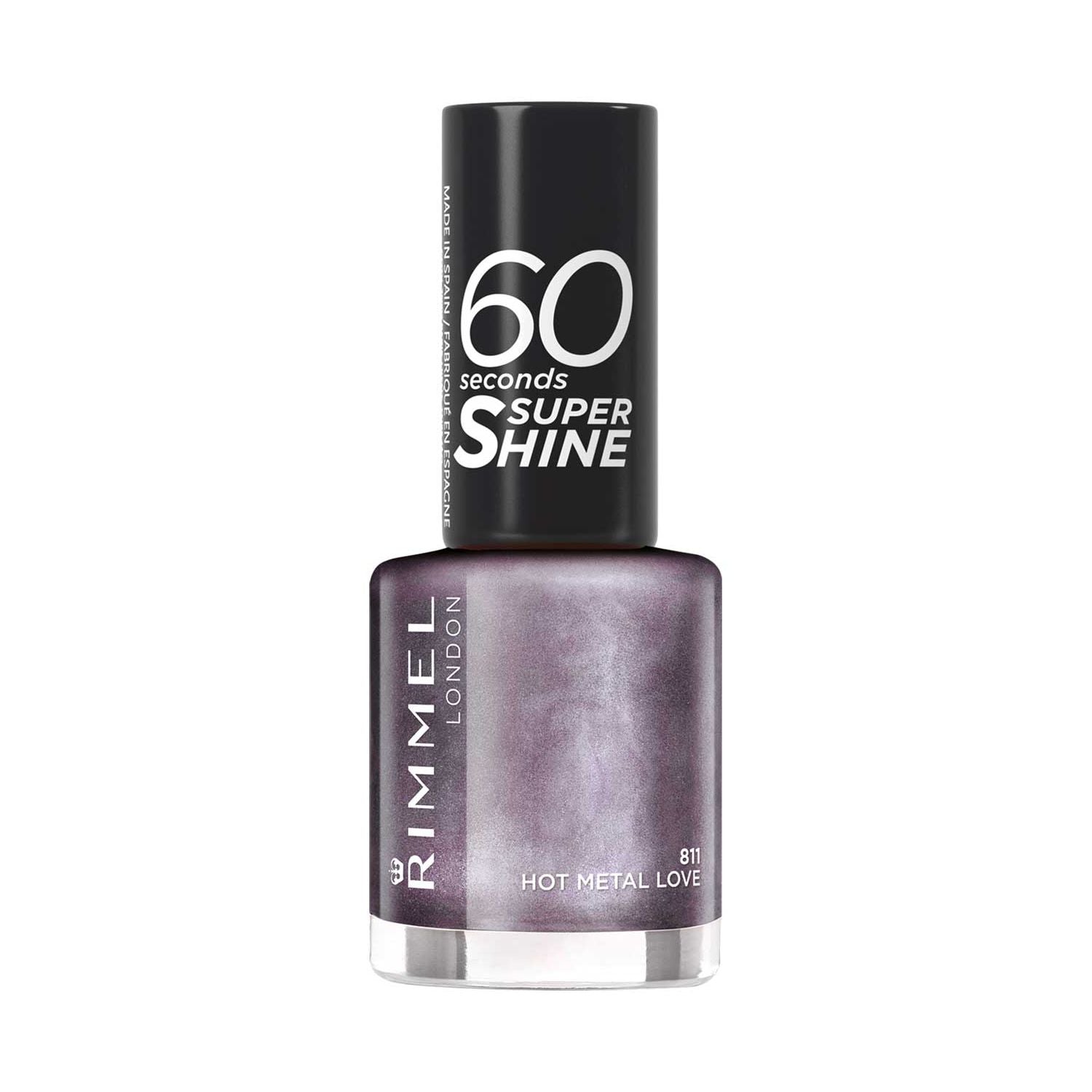 Rimmel 60 Seconds Super Shine nail polish Hot Metal Love, UK version
