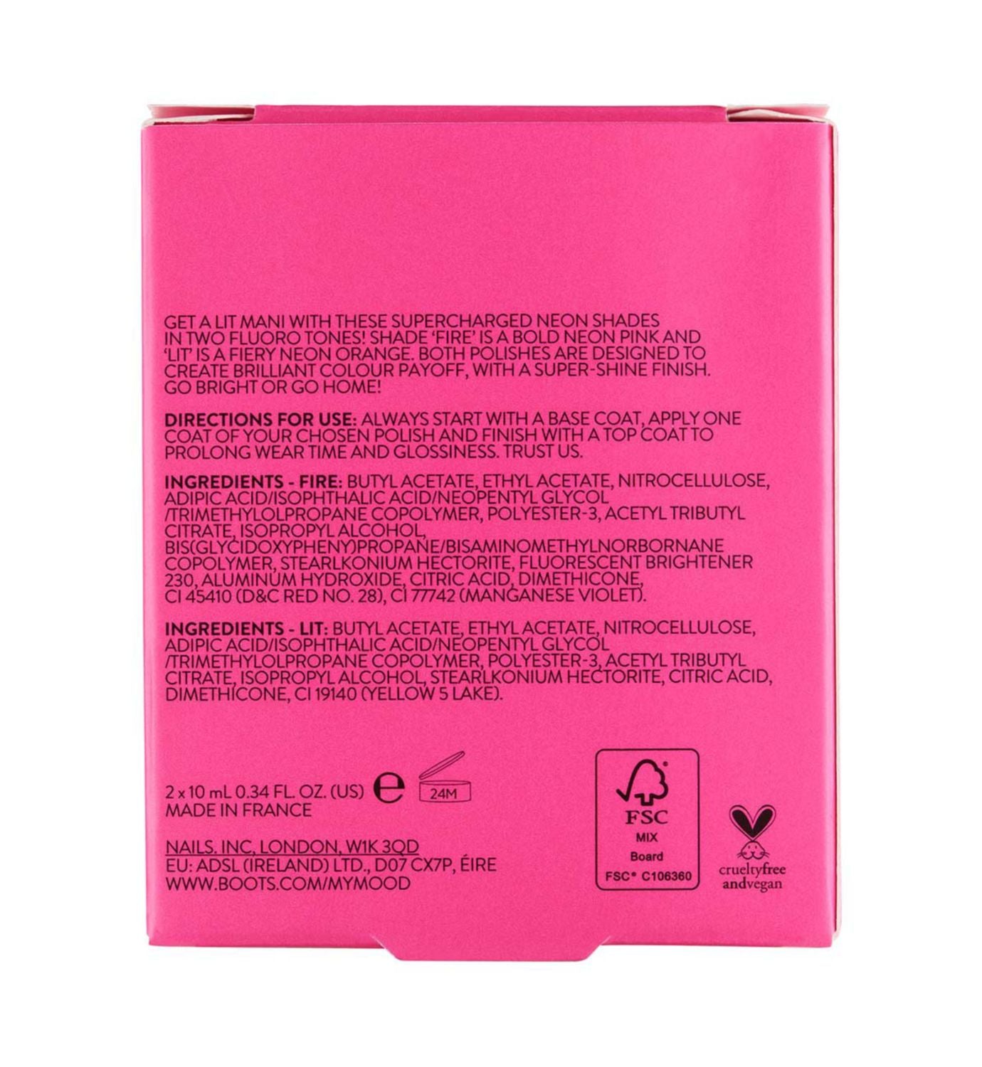 My Mood Nothing But Neon nail polish duo 20ml - British product