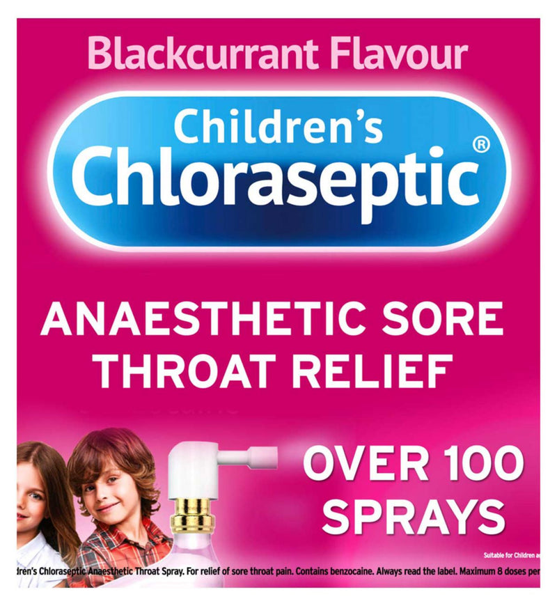 Chloraseptic Children's sore throat spray 15ml - British product
